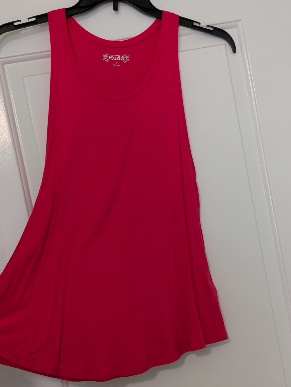 Mudd Flowy Scoop Tank in Hot Pink